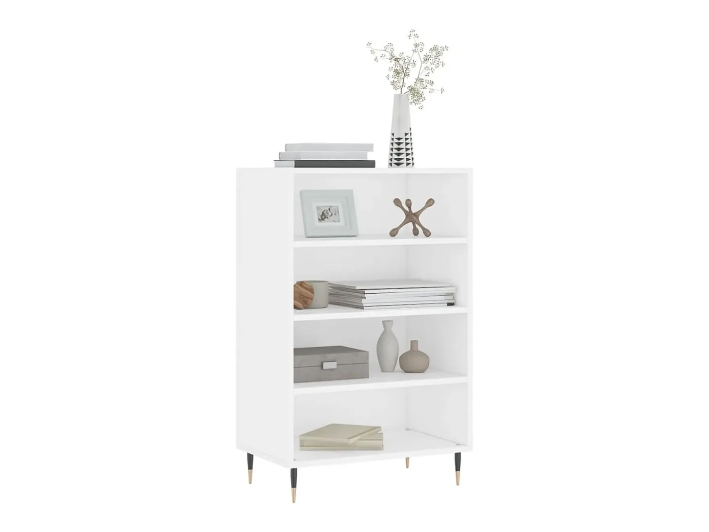 Aparador alto blanco 57x35x90 cm madera contrachapada
