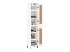 Aparador alto blanco 34,5x34x180 cm Madera contrachapada