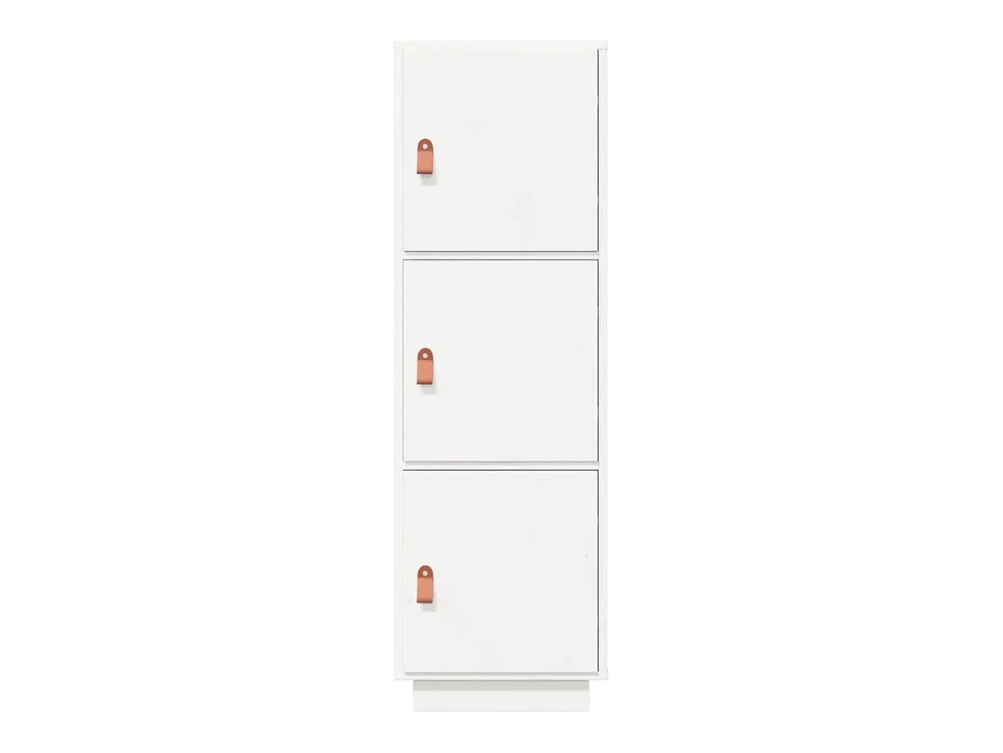 Aparador alto Blanco 34x40x108,5 cm Madera maciza de pino