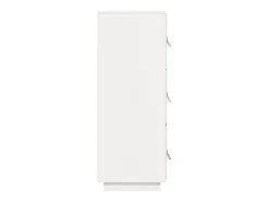 Aparador alto Blanco 34x40x108,5 cm Madera maciza de pino