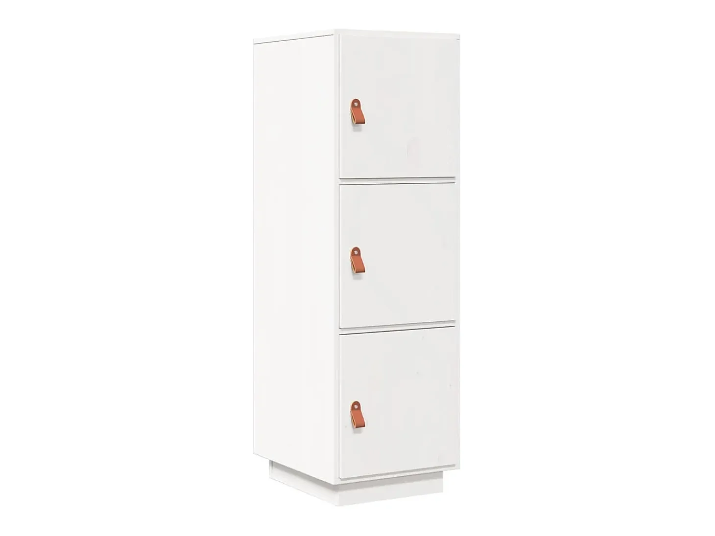 Aparador alto Blanco 34x40x108,5 cm Madera maciza de pino
