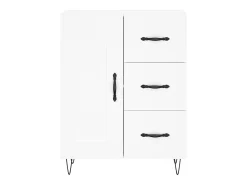 Aparador alto blanco 69,5x34x180 cm Madera contrachapada