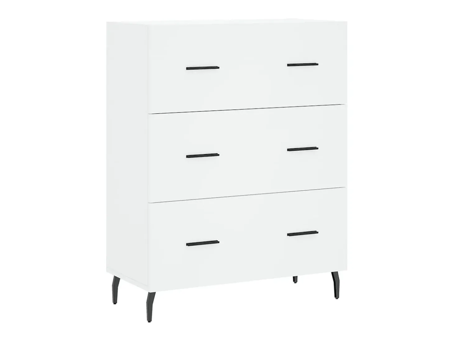Aparador alto blanco 69,5x34x180 cm Madera contrachapada