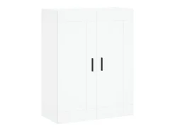 Aparador alto blanco 69,5x34x180 cm Madera contrachapada