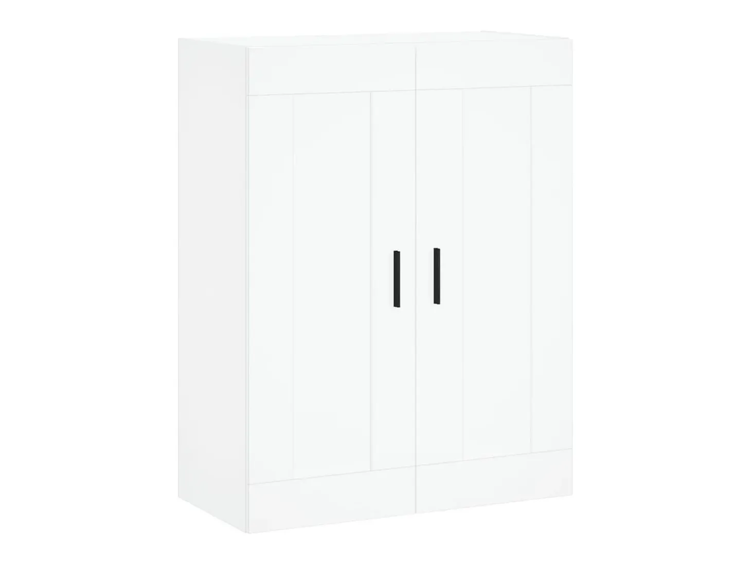Aparador alto blanco 69,5x34x180 cm Madera contrachapada