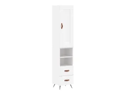 Aparador alto blanco 34,5x34x180 cm Madera contrachapada