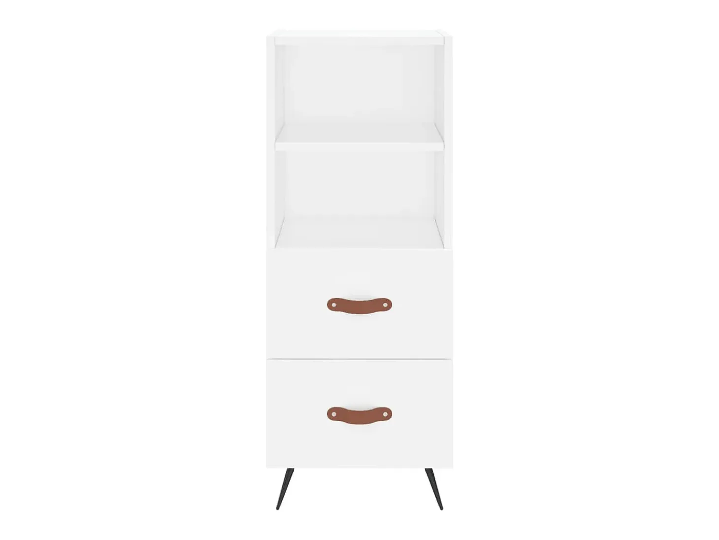 Aparador alto blanco 34,5x34x180 cm Madera contrachapada