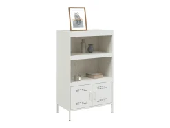 Aparador alto blanco 68x39x113 cm acero