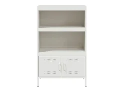 Aparador alto blanco 68x39x113 cm acero