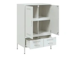 Aparador alto blanco 68x39x101,5 cm acero