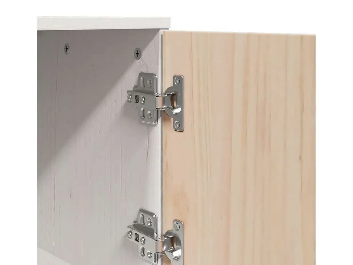 Aparador alto Blanco 67x40x108,5 cm Madera maciza de pino