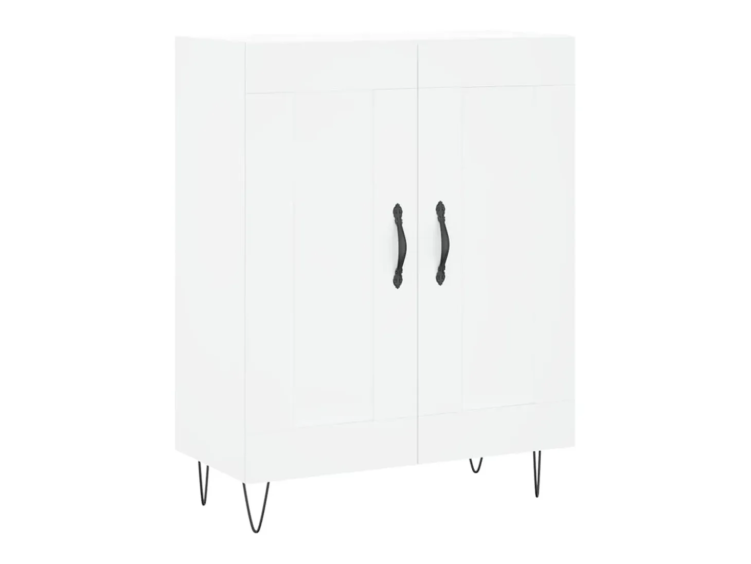 Aparador alto blanco 69,5x34x180 cm Madera contrachapada