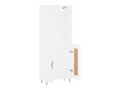 Aparador alto blanco 69,5x34x180 cm Madera contrachapada