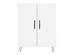 Aparador alto blanco 69,5x34x180 cm Madera contrachapada