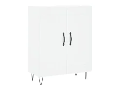 Aparador alto blanco 69,5x34x180 cm Madera contrachapada