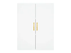 Aparador alto blanco 69,5x34x180 cm Madera contrachapada