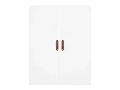 Aparador alto blanco 69,5x34x180 cm Madera contrachapada