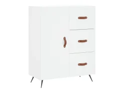 Aparador alto blanco 69,5x34x180 cm Madera contrachapada