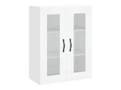 Aparador alto blanco 69,5x34x180 cm Madera contrachapada