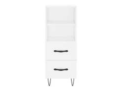 Aparador alto blanco 34,5x34x180 cm Madera contrachapada