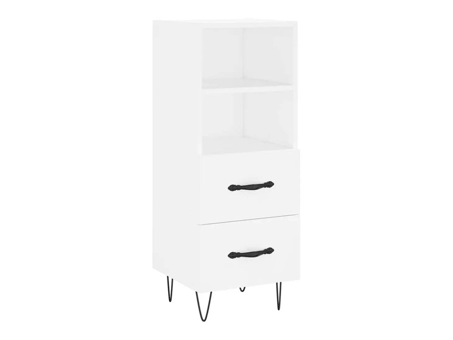 Aparador alto blanco 34,5x34x180 cm Madera contrachapada