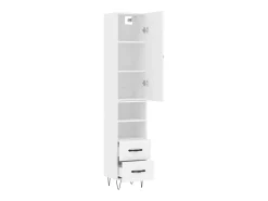 Aparador alto blanco 34,5x34x180 cm Madera contrachapada