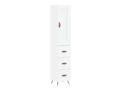 Aparador alto blanco 34,5x34x180 cm Madera contrachapada