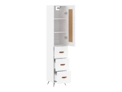Aparador alto blanco 34,5x34x180 cm Madera contrachapada