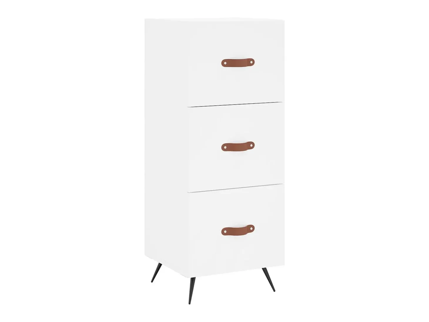 Aparador alto blanco 34,5x34x180 cm Madera contrachapada