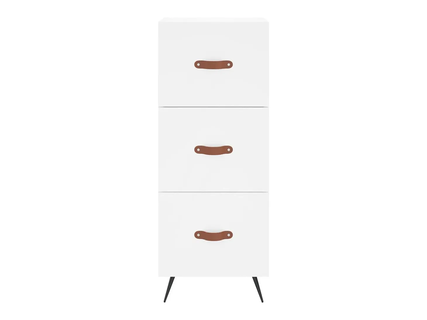 Aparador alto blanco 34,5x34x180 cm Madera contrachapada
