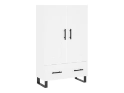 Aparador alto blanco 69,5x31x115 cm madera contrachapada