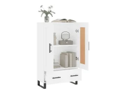 Aparador alto blanco 69,5x31x115 cm madera contrachapada