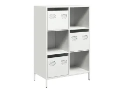 Aparador alto blanco 68x39x103,5 cm acero