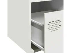 Aparador alto blanco 35x39x103,5 cm acero