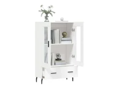 Aparador alto blanco 69,5x31x115 cm madera contrachapada