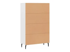 Aparador alto blanco 69,5x31x115 cm madera contrachapada