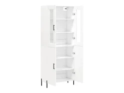 Aparador alto blanco 69,5x34x180 cm Madera contrachapada