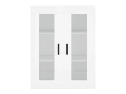 Aparador alto blanco 69,5x34x180 cm Madera contrachapada
