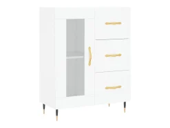 Aparador alto blanco 69,5x34x180 cm Madera contrachapada