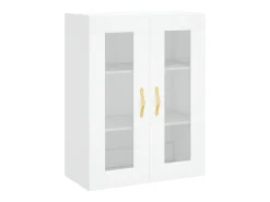Aparador alto blanco 69,5x34x180 cm Madera contrachapada