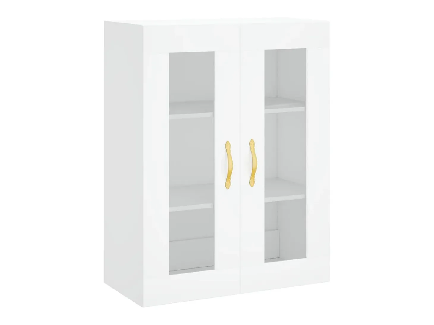 Aparador alto blanco 69,5x34x180 cm Madera contrachapada
