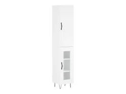 Aparador alto blanco 34,5x34x180 cm Madera contrachapada