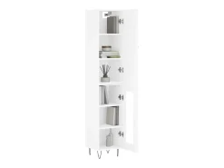 Aparador alto blanco 34,5x34x180 cm Madera contrachapada