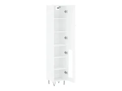Aparador alto blanco 34,5x34x180 cm Madera contrachapada