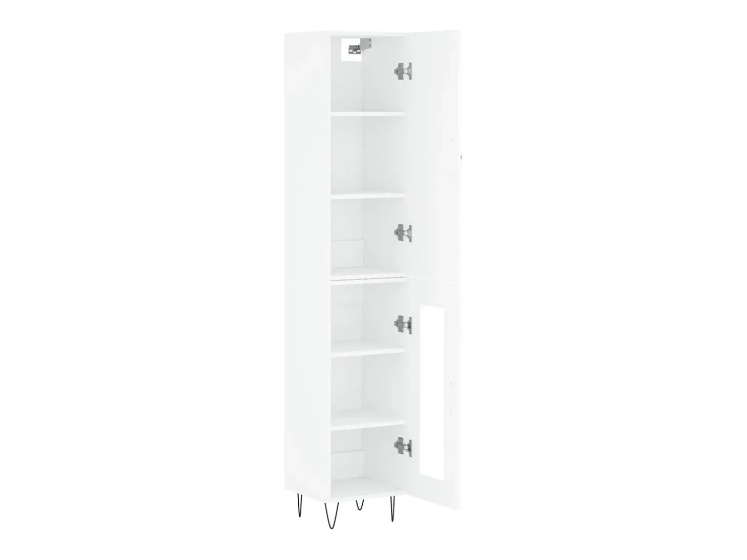 Aparador alto blanco 34,5x34x180 cm Madera contrachapada
