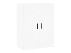 Aparador alto blanco 69,5x34x180 cm Madera contrachapada