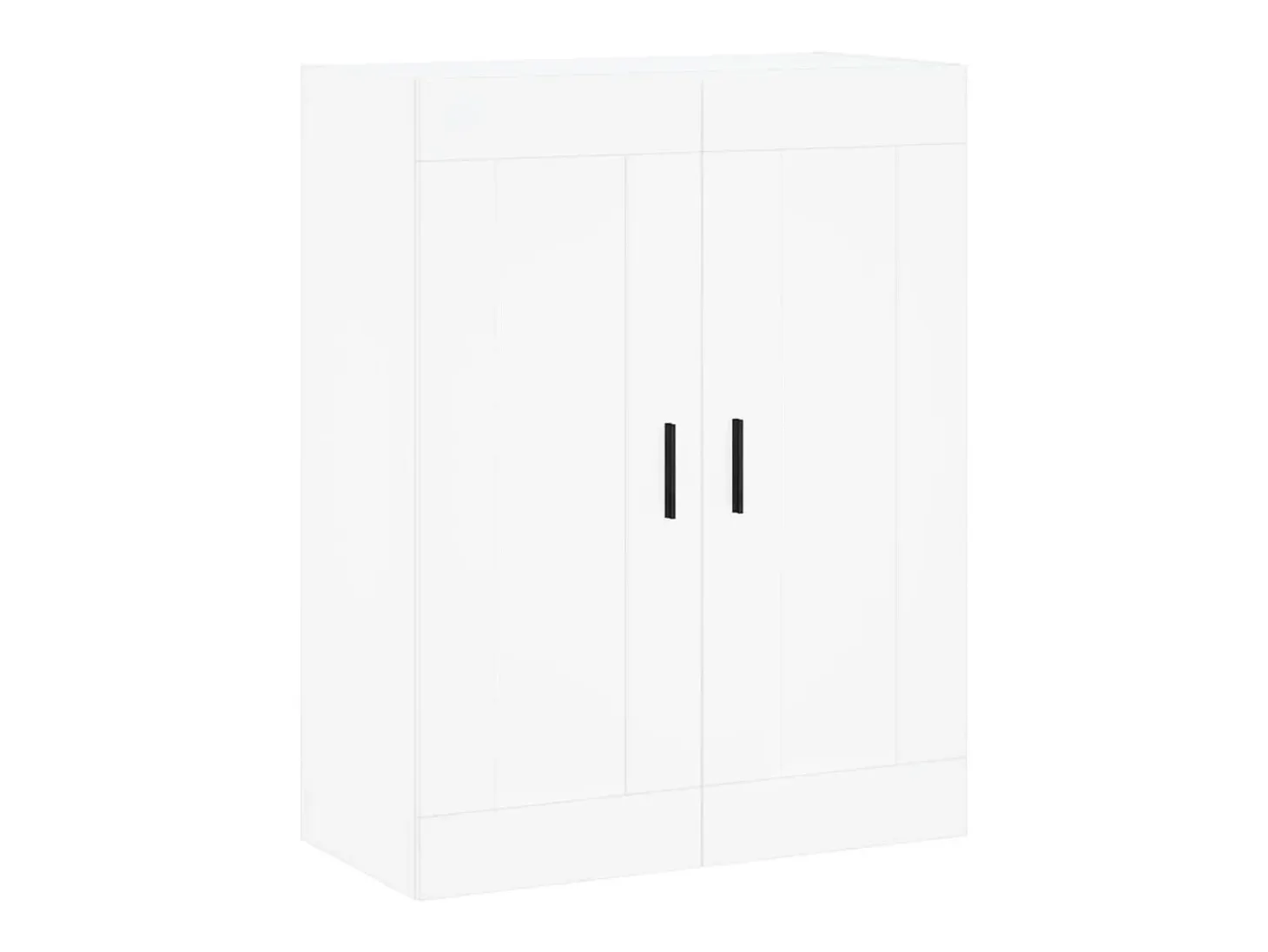 Aparador alto blanco 69,5x34x180 cm Madera contrachapada