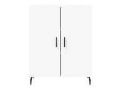 Aparador alto blanco 69,5x34x180 cm Madera contrachapada