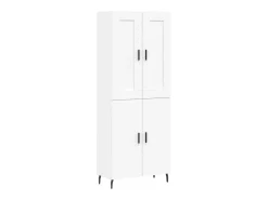 Aparador alto blanco 69,5x34x180 cm Madera contrachapada