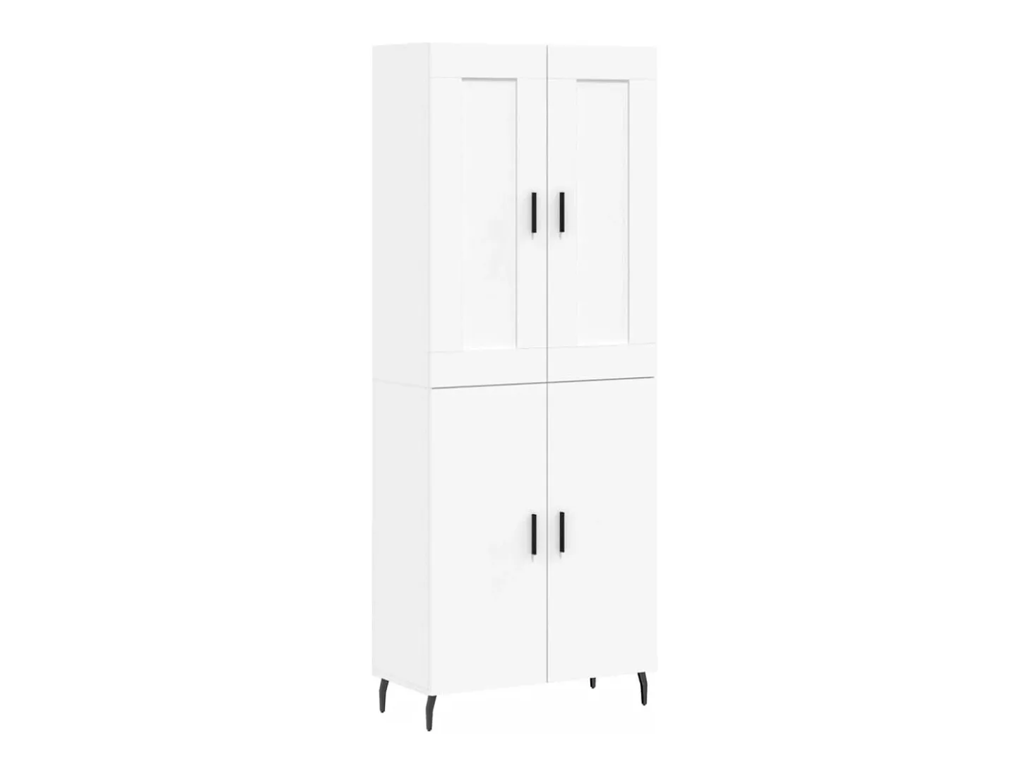 Aparador alto blanco 69,5x34x180 cm Madera contrachapada